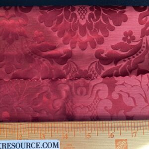 IMG_9919 High End Veranda Renaissance Damask 100% Silk Ruby Red Crimson
