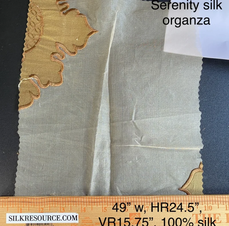 IMG_9940 Divinity 100% Silk Organza with Medallion Embroidery Copper Gold