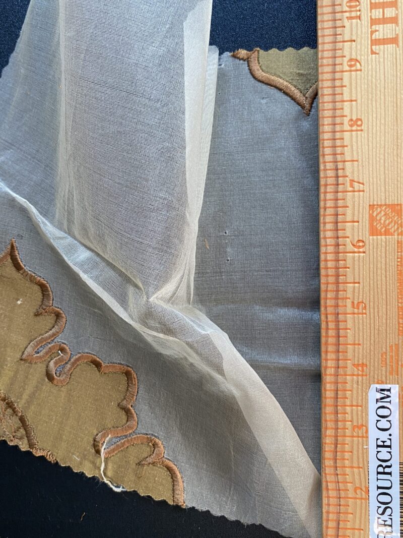 IMG_9942 Divinity 100% Silk Organza with Medallion Embroidery Copper Gold