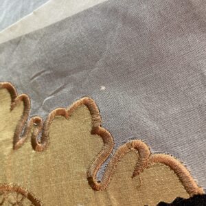 IMG_9944 Divinity 100% Silk Organza with Medallion Embroidery Copper Gold