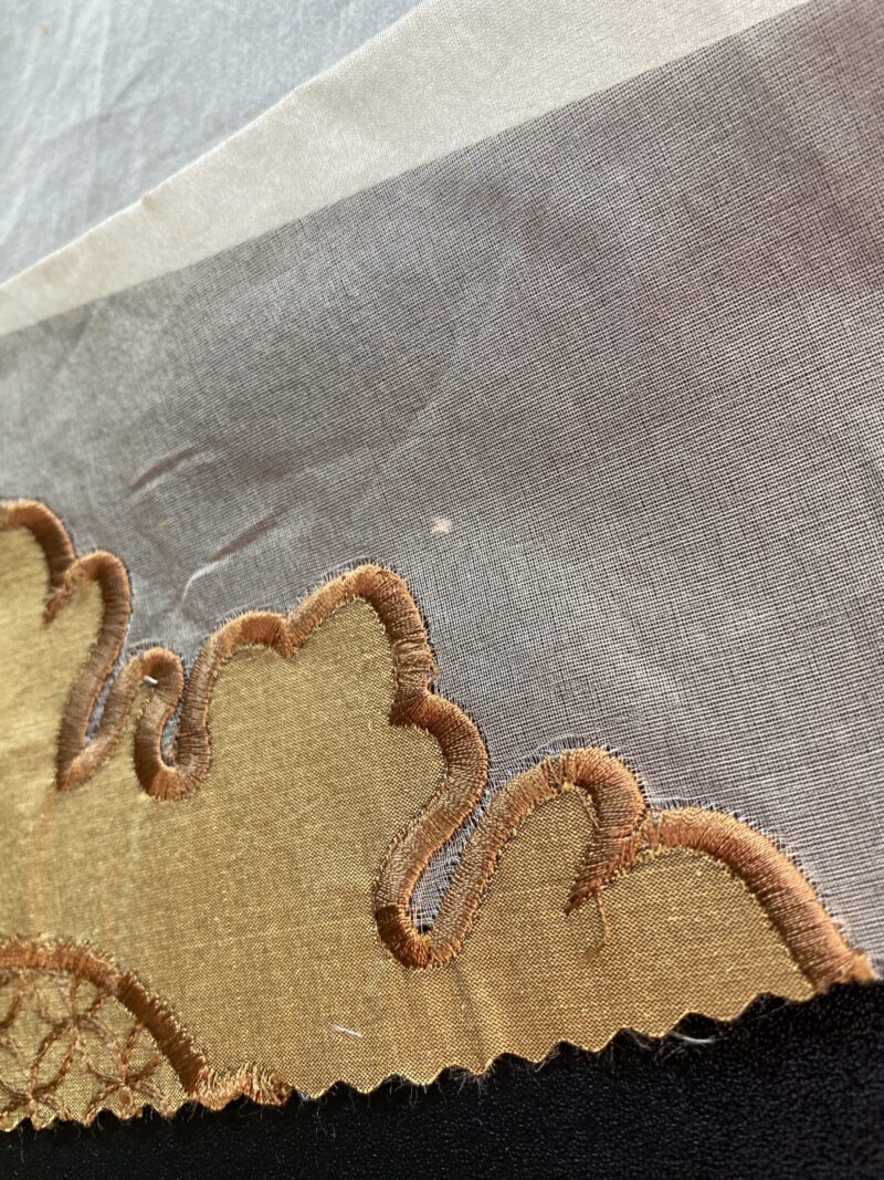 IMG_9944 Divinity 100% Silk Organza with Medallion Embroidery Copper Gold