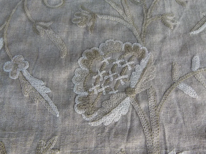 P1130380 Kravet Couture Hand Crewel Wool Linen  Palampore 30602.16 MSRP USD 298/Y