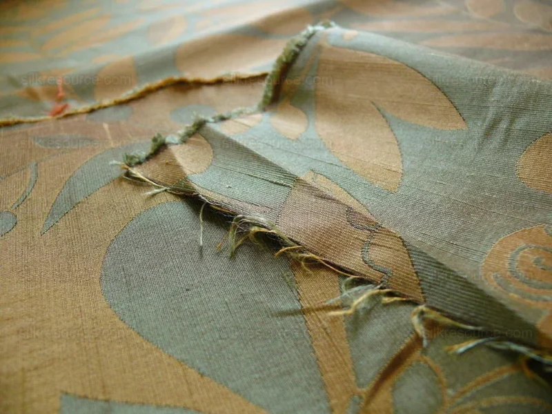 P1220781 100% Silk Damask Fairy Tale Tree Of Life "teal" Blue Thick Josef Frank MSRP USD356/Y