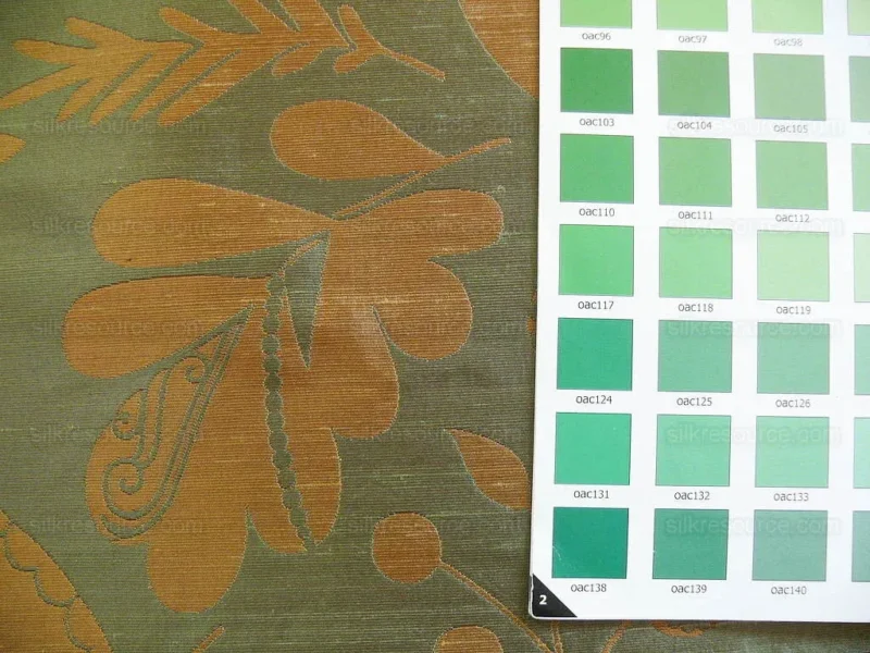 P1220784 100% Silk Damask Fairy Tale Tree Of Life "teal" Blue Thick Josef Frank MSRP USD356/Y