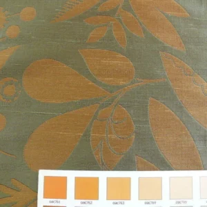 P1220785 100% Silk Damask Fairy Tale Tree Of Life "teal" Blue Thick Josef Frank MSRP USD356/Y