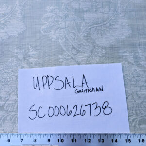 PXL_20231003_210908068 17x17" Sample Scalamandre Uppsala White On Gustavian Blue Green Silk Damask MSRP USD 588/y