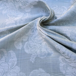 PXL_20231003_211307125 17x17" Sample Scalamandre Uppsala White On Gustavian Blue Green Silk Damask MSRP USD 588/y