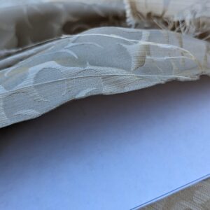 PXL_20240227_225434764 High End Veranda Renaissance Damask 100% Silk Taupe Beige