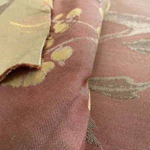 10.75yards Lee Jofa Japanese Garden Plum Red Gold Silk Lampas Bird Peony Chinoiserie Huge Repeat