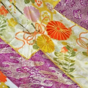 A95aDSC_0334 Stunning New Silk Wedding Furisode Wisteria Chrysanthemum UNFINISHED