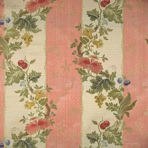 CL_000626401 Scalamandre Colony Villa Lante Stripe Multi on Rose Renaissance Classic MSRP USD 578/y