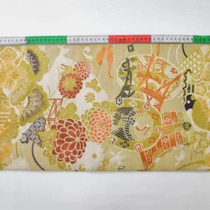 DSC_0159 Vintage Silk Nagoya Obi Belt Chrysanthemum Drum 3.25m x 15 - 30cm