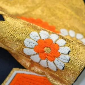 DSC_0161 v64 Vintage Silk Fukuro Obi Belt  Chrysanthemum Tree Peony  4.15m x 31cm