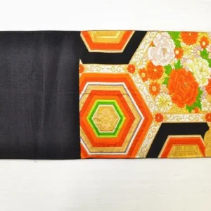 DSC_0164 v64 Vintage Silk Fukuro Obi Belt  Chrysanthemum Tree Peony  4.15m x 31cm