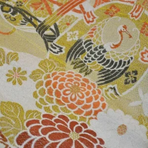 DSC_0166 Vintage Silk Nagoya Obi Belt Chrysanthemum Drum 3.25m x 15 - 30cm