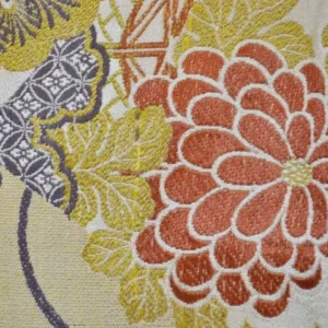 DSC_0168 Vintage Silk Nagoya Obi Belt Chrysanthemum Drum 3.25m x 15 - 30cm