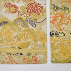 DSC_0172 Vintage Silk Nagoya Obi Belt Chrysanthemum Drum 3.25m x 15 - 30cm