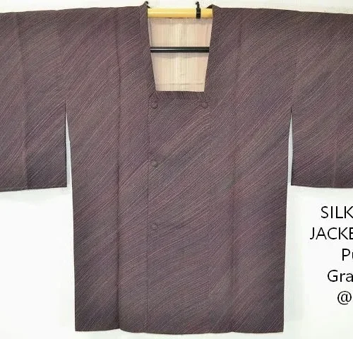DSC_0243 M85a Vintage Silk Haori jacket Classic Purple Gradation
