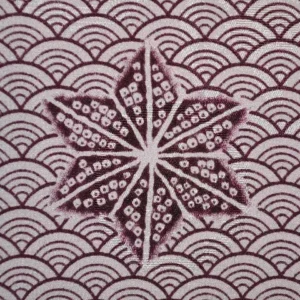 DSC_0257 M86a High Quality Japanese Silk Haori Jacket hand tie-dye Round Tsunami Clematis