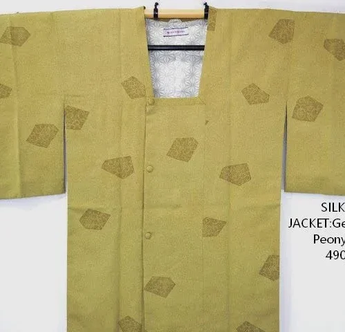 DSC_0473 A11a Hight Quality Japanese Silk Haori Jacket Mitsukoshi Geometric tree peony