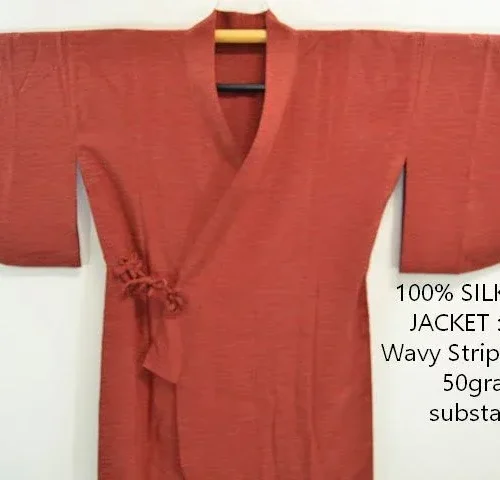 DSC_0583 X86e High Quality Japanese Silk Haori Jacket Hand-Made Classic Ocean Wave