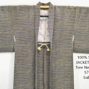 DSC_0684 X15e High Quality Japanese 100% Silk Haori Jacket Hand-Made  Pine Tree Needle