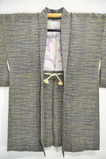 DSC_0686 High Quality Japanese 100% Silk Haori Jacket Hand-Made  Pine Tree Needle