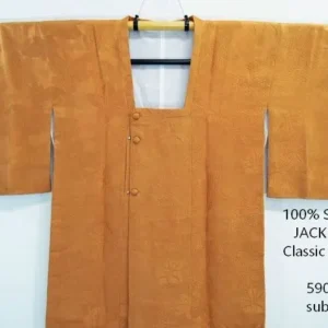 DSC_0692 X92e High Quality Japanese 100% Silk Haori Jacket Hand-Made Classic Lily Orange