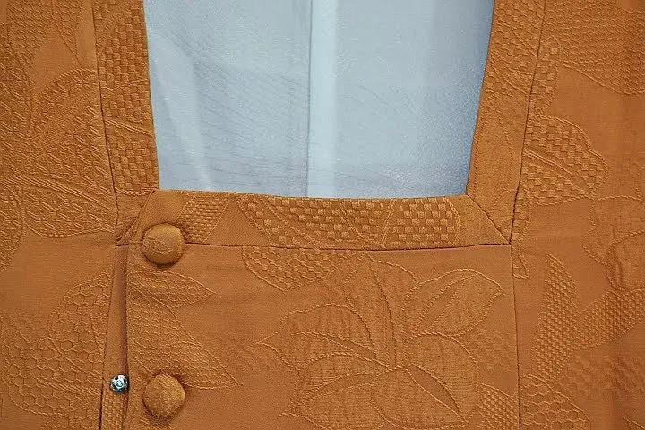 DSC_0696 High Quality Japanese 100% Silk Haori Jacket Hand-Made Classic Lily Orange