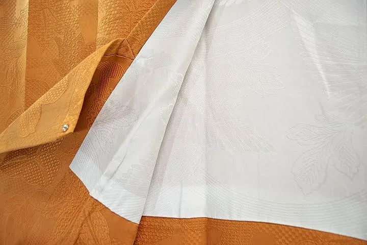 DSC_0698 High Quality Japanese 100% Silk Haori Jacket Hand-Made Classic Lily Orange