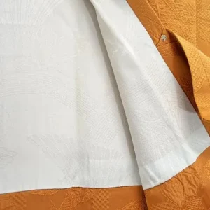 DSC_0700 High Quality Japanese 100% Silk Haori Jacket Hand-Made Classic Lily Orange