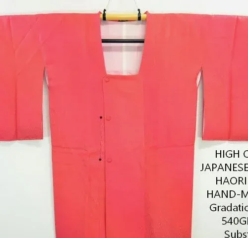 DSC_0760 X21e High Quality Japanese 100% Silk Haori Jacket Hand-Made Pink Gradation