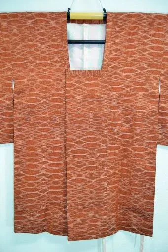 DSC_0827 High Quality Japanese 100% Silk Haori Jacket Hand-Made Tsumugi Abstract