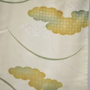 High Quality Hand Made 100% Silk Wedding Komon Cloud Fortune Hexagon