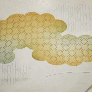 High Quality Hand Made 100% Silk Wedding Komon Cloud Fortune Hexagon