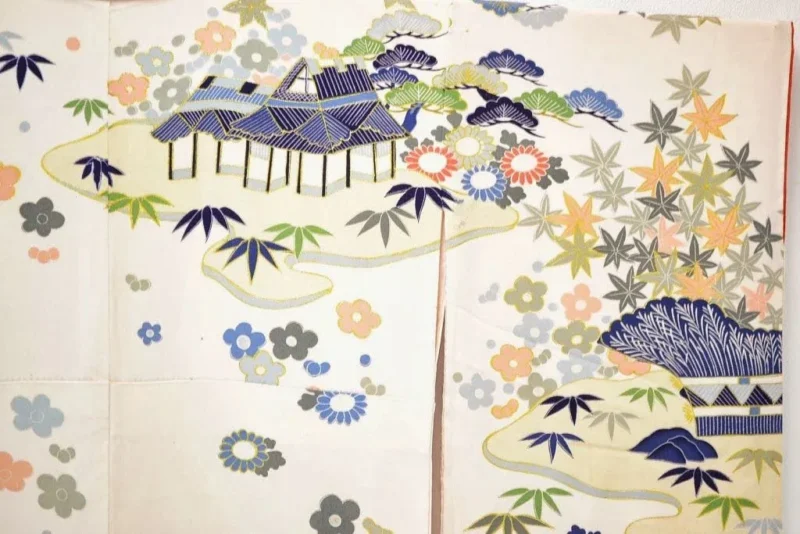 G28aDSC_0621 High Quality QUALITY Silk Kimono Wedding Homongi Classic Tea Room Landscape