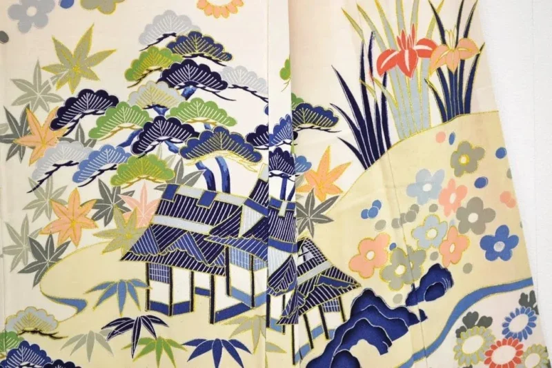 G28aDSC_0623 High Quality QUALITY Silk Kimono Wedding Homongi Classic Tea Room Landscape