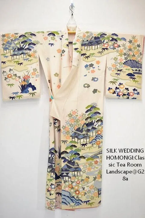G28aDSC_0625 High Quality QUALITY Silk Kimono Wedding Homongi Classic Tea Room Landscape