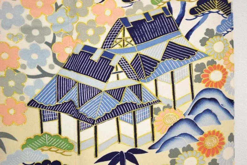 G28aDSC_0626 High Quality QUALITY Silk Kimono Wedding Homongi Classic Tea Room Landscape