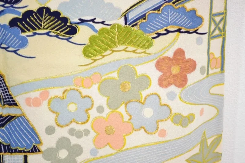 G28aDSC_0628 High Quality QUALITY Silk Kimono Wedding Homongi Classic Tea Room Landscape