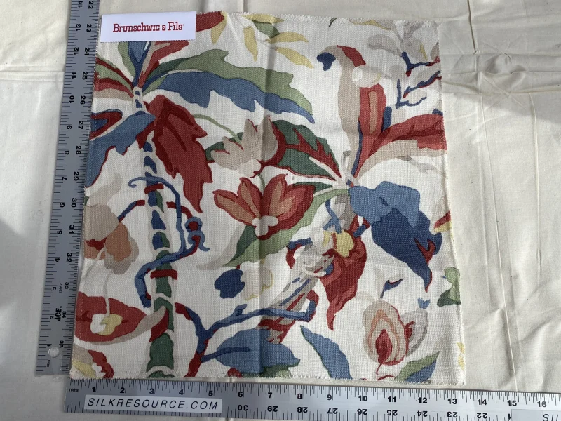 IMG_0752 Brunschwig & Fils  Horseshoe Bay Red Blue on White linen Print MSRP USD380/y