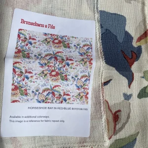 IMG_0753 Brunschwig & Fils  Horseshoe Bay Red Blue on White linen Print MSRP USD380/y