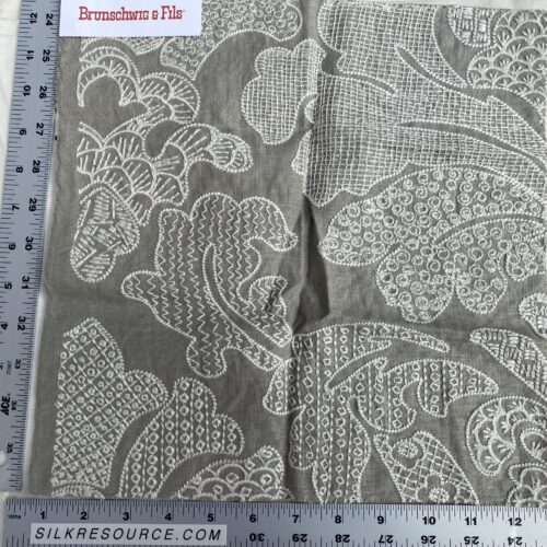 IMG_0786 Brunschwig & Fils Priya Dove Gray Embroidery Large Pattern MSRP USD350/y