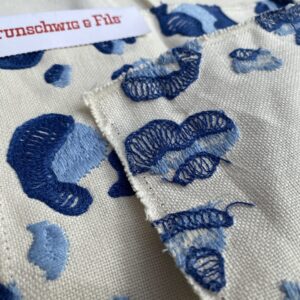 IMG_0791 Brunschwig & Fils Tonga Leopard Blue White Embroidery MSRP USD498/y