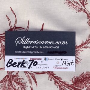 IMG_0922 1 Berkbox70 Scalamandre LANGUEDOC RED Floral hand Print Toile