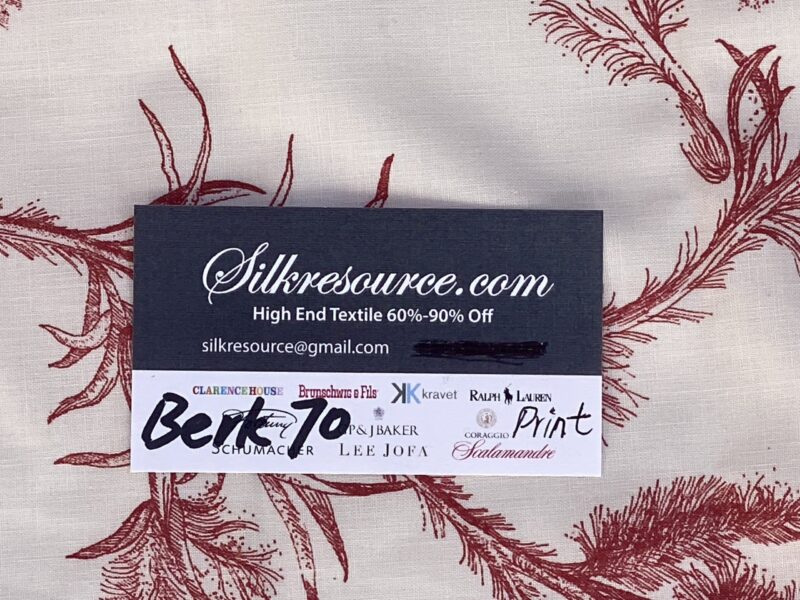 IMG_0922 1 Berkbox70 Scalamandre LANGUEDOC RED Floral hand Print Toile