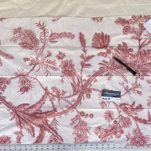 IMG_0923 1 Berkbox70 Scalamandre LANGUEDOC RED Floral hand Print Toile