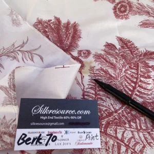 IMG_0924 1 Berkbox70 Scalamandre LANGUEDOC RED Floral hand Print Toile