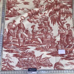 IMG_0932 5 Berkbox70 Scalamandre  The Altar of Liberty Print Red & White Washington Independence War Square 34x30 inches