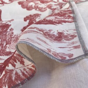 IMG_0933 5 Berkbox70 Scalamandre  The Altar of Liberty Print Red & White Washington Independence War Square 34x30 inches